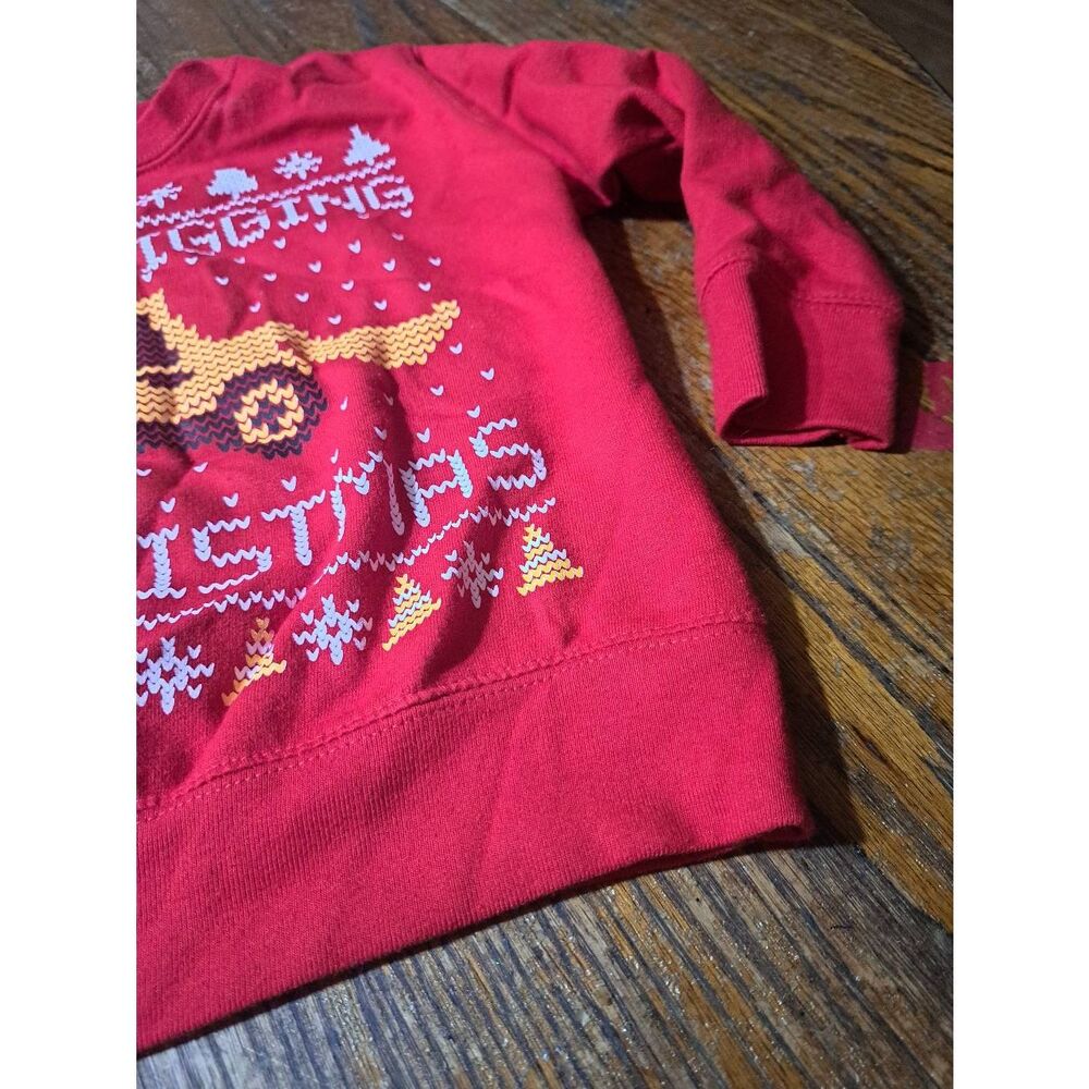 New Boys Sz 4 Rabbit Skins Im Digging Christmas Long Sleeve Pullover Sweatshirt - Picture 3 of 4